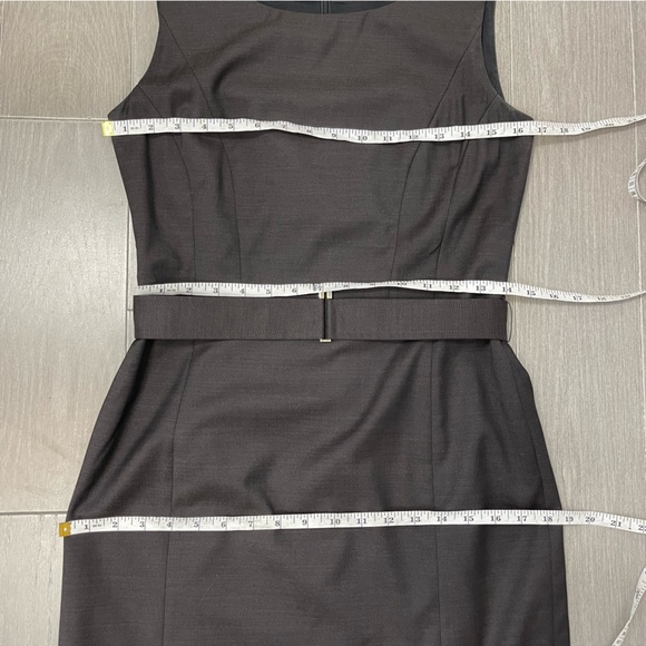 HUGO BOSS DOBINA Virgin Wool Shift Dress Belt Career Work Office Business 36 XS - Picture 14 of 16